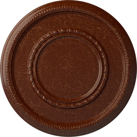 Ekena Millwork Federal Roped Large Medallion (Canopies up to 7 3/4"), 17 3/8"OD x 1 1/8"P, Burnished Mahogany CM17FEBMC